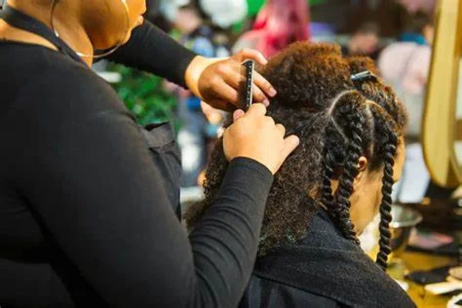 Hair Braiding at Natadola beach